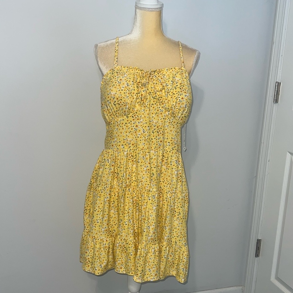 No Boundaries Yellow Print Sundress Size XXL